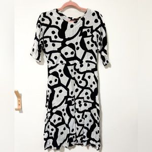NOOWORKS B&W patterned dress MEDIUM